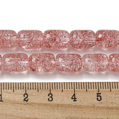 Transparent Crackle Glass Beads Strands GLAA-NH0001-04I-1