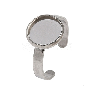 304 Stainless Steel Cuff Ring Components STAS-D372-07P-03-1