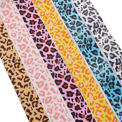 Leopard Printed Grosgrain Ribbons OCOR-TA0001-25-1