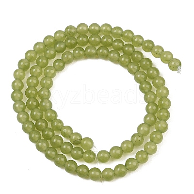Natural Dyed White Jade Beads Strands GG-CBAEB22-B01-4mm-05-1