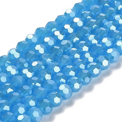 Electroplate Glass Beads Strands EGLA-A035-J6mm-A07-1