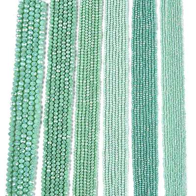 Electroplate Glass Beads Strands EGLA-A044-P8mm-B14-1