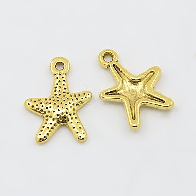 Tibetan Style Alloy Starfish/Sea Stars Charms K08UY012-1