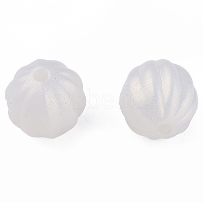 Spray Painted Acrylic Beads MACR-T037-01G-1