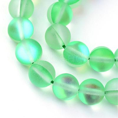 Synthetic Moonstone Beads Strands G-R375-6mm-A06-1