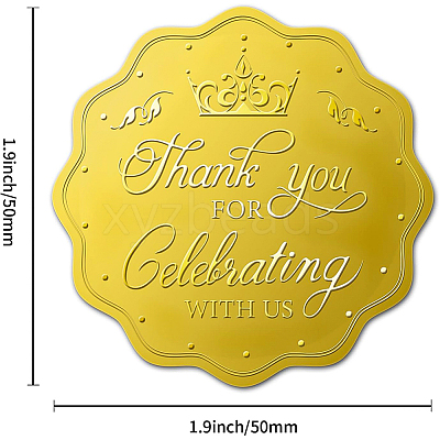 Self Adhesive Gold Foil Embossed Stickers DIY-WH0211-185-1