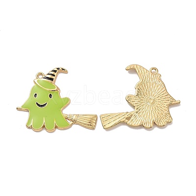 Halloween Theme Rack Plating Alloy Enamel Pendants PALLOY-O109-49LG-1