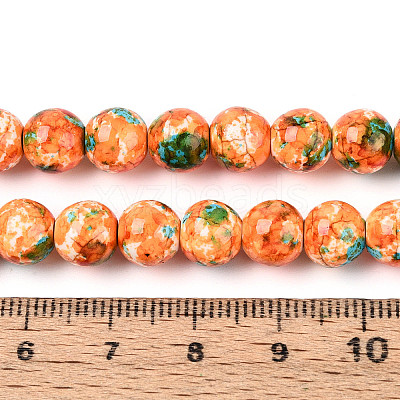 Spray Painted Synthetic Turquoise Beads Strands G-N352-25A-01-1