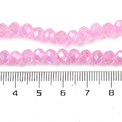 Baking Electroplate Glass Beads Strands DGLA-A039-J10mm-B18-1