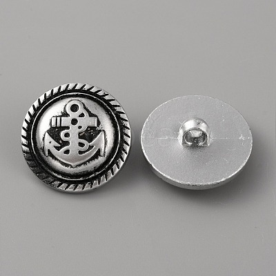 1-Hole ABS Plastic Shank Buttons BUTT-WH0015-73B-1