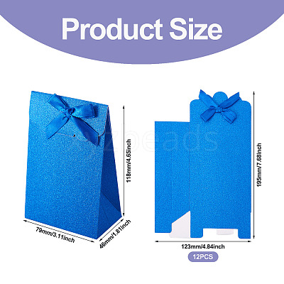 Rectangle Glitter Paper Gift Bags CARB-TAC0002-05C-1