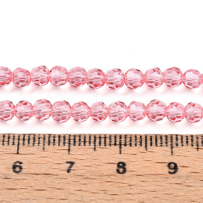 Baking Paint Transparent Glass Beads Strands DGLA-A035-T4mm-D01-1