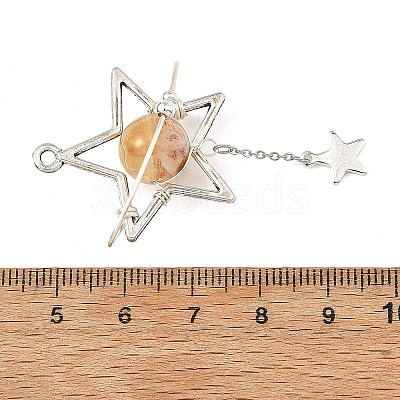 Heated Natural Citrine Pendants PALLOY-TA00444-04-1