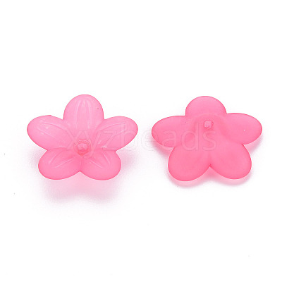 Frosted Acrylic Bead Caps X-MACR-S371-08A-1