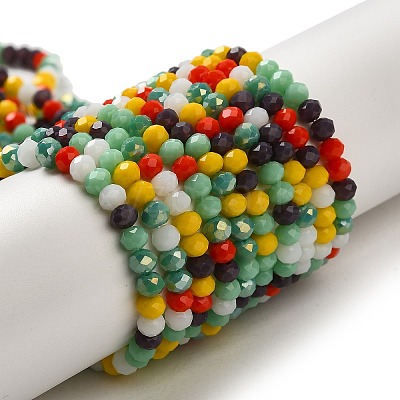 Glass Beads Strands EGLA-A034-M4mm-43-1