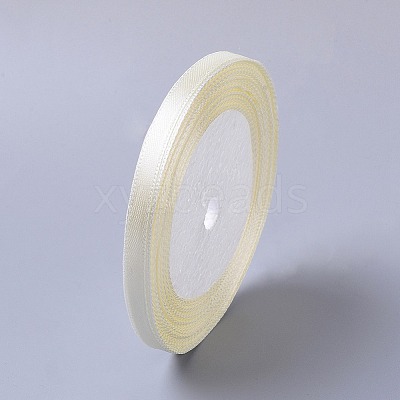 1/4 inch(6mm) Beige Satin Ribbon Wedding Sewing DIY X-RC6mmY002-1