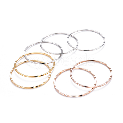 7Pcs 201 Stainless Steel Plain Bangle Sets for Women BJEW-L664-022C-M02-1