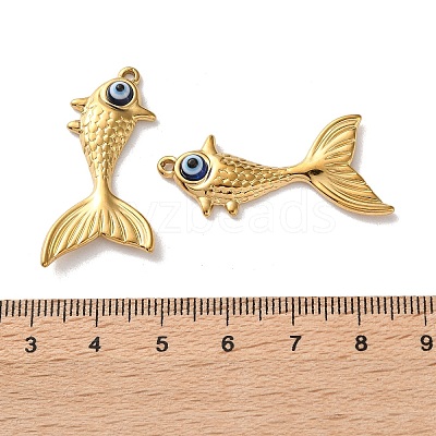 304 Stainless Steel Resin Pendants STAS-A124-11G-1