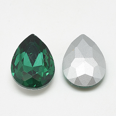 Pointed Back Glass Rhinestone Cabochons RGLA-T081-4x6mm-15-1
