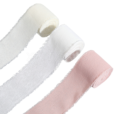 3 Rolls 3 Colors Cotton Ribbon OCOR-GF0005-33A-1