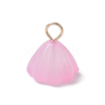 Acrylic Lotus Pendants PALLOY-JF02712-02-1
