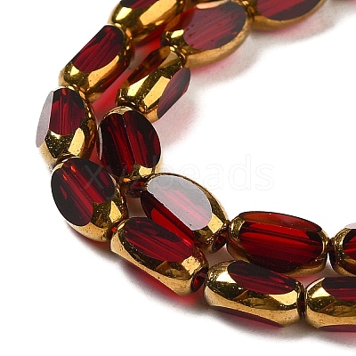 Electroplate Opaque Color Glass Beads Strands EGLA-Q127-A01-02G-1