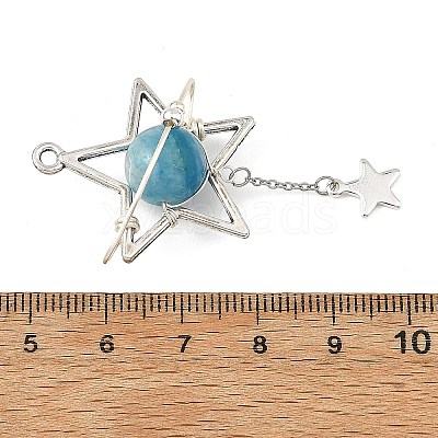 Natural Hemimorphite Pendants PALLOY-TA00444-01-1