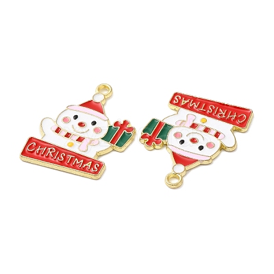Christmas Alloy Enamel Pendants LS-ENAM-D050-13A-02G-1