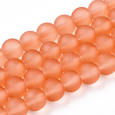 Transparent Glass Bead Strands GLAA-S031-8mm-33-1-1