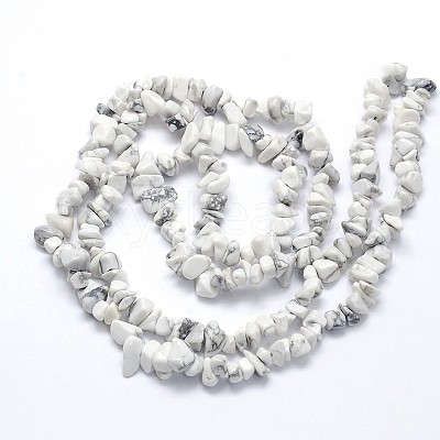 Natural Howlite Beads Strands G-O049-B-40-1