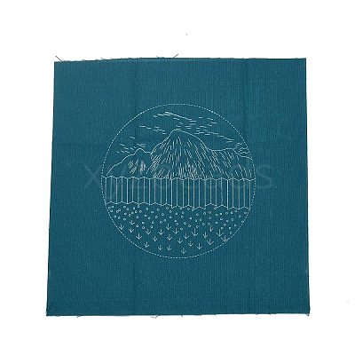 DIY Flower and Mountain Embroidery Kit DIY-O021-12B-1