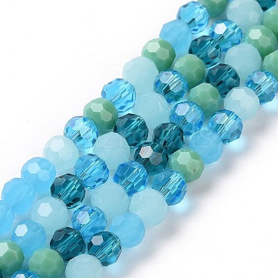 Glass Beads Strands X-GLAA-E036-09G-1