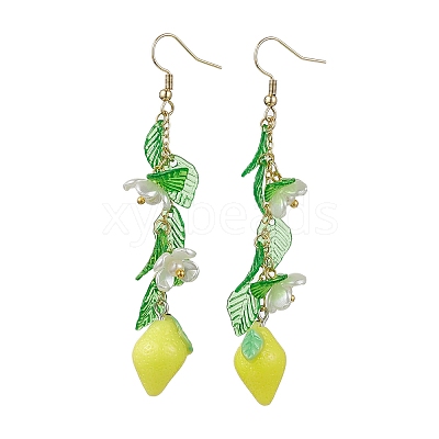 5 Pairs Acrylic 304 Stainless Steel Dangle Earrings EJEW-JE05735-1
