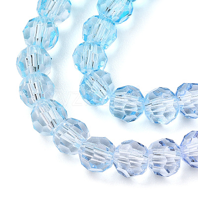 Transparent Glass Beads Strands X-GLAA-E036-07T-1