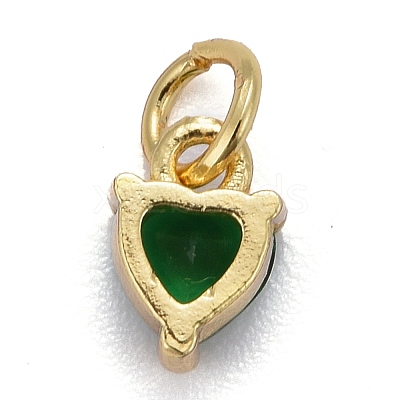 Brass Micro Pave Cubic Zirconia Charms KK-P192-08-G06-1