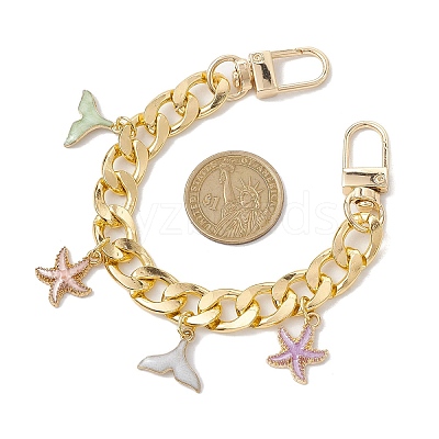 Ocean Theme Alloy Bag Chains Strap AJEW-BA00134-1