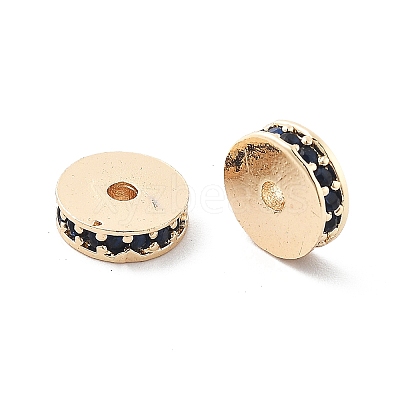 Brass Micro Pave Cubic Zirconia Beads KK-R216-15KCG-01-1