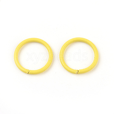 Spray Painted Iron Open Jump Rings X-IFIN-F149-B05-1