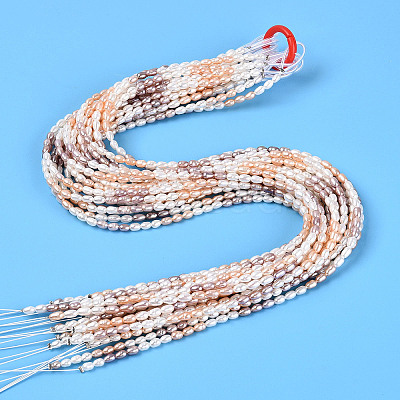 Three Color Natural Cultured Freshwater Pearl Beads Strands PEAR-N012-02C-01-1
