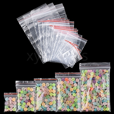 300Pcs 5 Styles Plastic Zip Top Bags OPP-FS0001-22-1