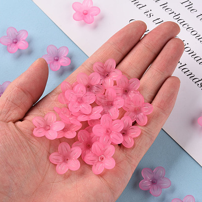 Frosted Acrylic Bead Caps MACR-S371-08A-704-1