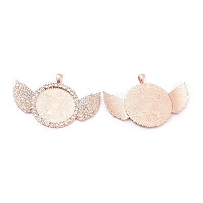 Alloy Pendant Cabochon Setting ALRI-XCP0001-09-1