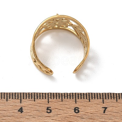 304 Stainless Steel Cuff Open Ring Setting SA-CBA37BC-13G-1