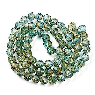 Baking Paint Transparent Glass Beads X1-DGLA-A035-T10mm-A08-1
