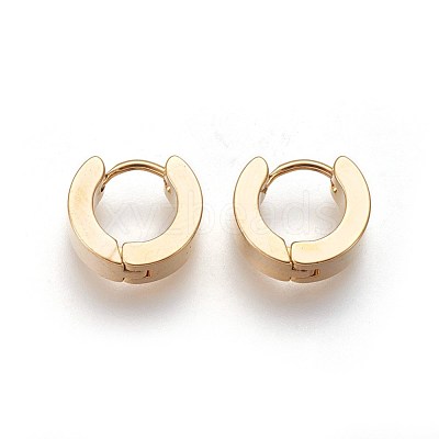 304 Stainless Steel Huggie Hoop Earrings EJEW-O087-09D-1