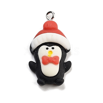 Christmas Theme Opaque Resin Pendants RESI-F054-B04-1