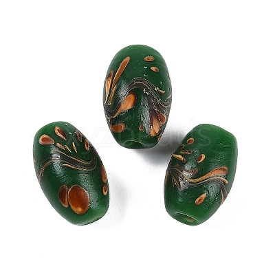 Opaque Handmade Lampwork Beads BLOW-D006-05G-1
