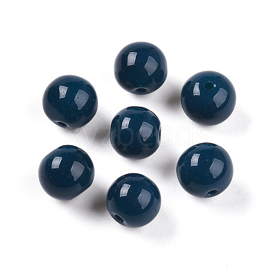 Opaque Solid Color Glass Beads X1-GLAA-N007-8mm-A06-1
