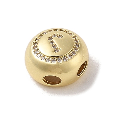 Rack Plating Brass & Cubic Zirconia Pendants KK-Z047-07G-J-RS-1