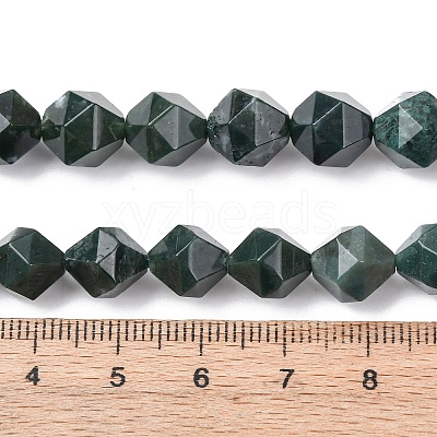 Natural Moss Agate Beads Strands G-F523-37-10mm-1